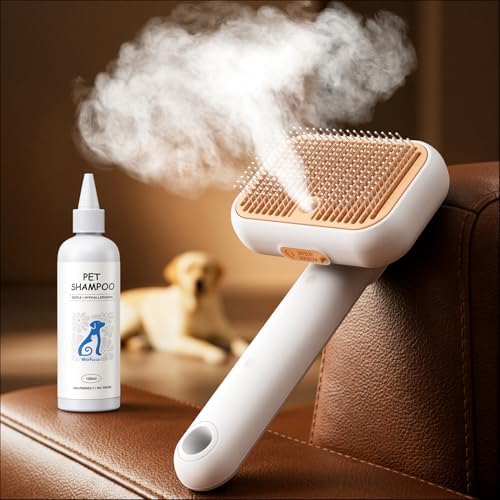 Rorhxia Cat & Dog Steam Brush for Shedding Deshedding by Rorhxia