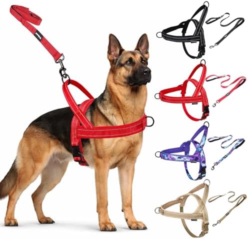 No Pull Dog Harness and 5FT Leash Set by Unknown