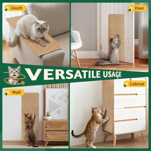 ENONCI Corner Cat Scratcher, 30x11.8 Furniture Furniture Protector Couches & - Image 5