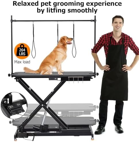 47 in Electric Pet Grooming Table w/Leveling Wheels, Max 264 LBS - Image 3
