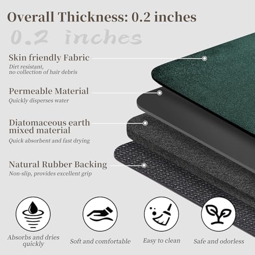 Bathroom Mat Rugs Sets 2 Piece Stone Bath Mats - Image 4
