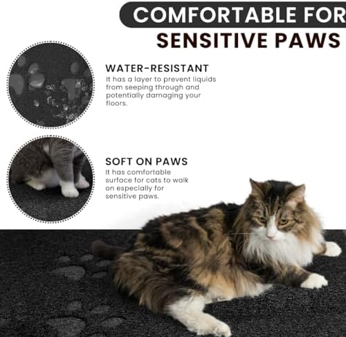 Andalus Small Cat Litter Mat, Non-Slip & Easy to Clean Cat Litter Box Mat - Image 5