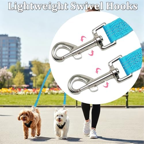 Double Dog Leash Coupler, Different Length Splitter - Image 3