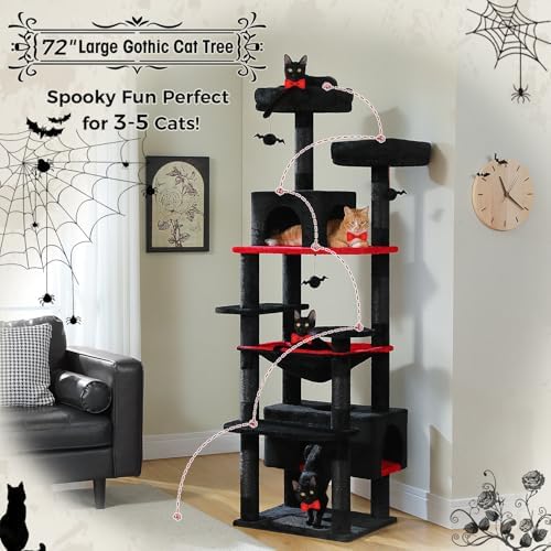 PAWZ Road Gothic Cat Tree 72" Cat Tower - Image 6