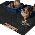 GORILLA GRIP Cat Litter Box Mat, Coiled Mesh Trapping Mats, 47x35 Black by GorillaGrip