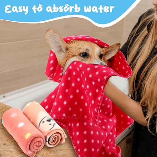 Eccliy 20 Pcs Puppy Blanket Fleece Pet Dog Throw, 28 x 24 Inch - Image 5