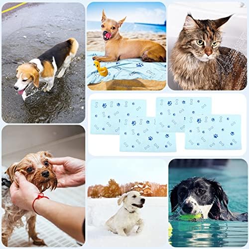 Chumia 4 Pcs Dog Towels for Drying Dog Puppy Bulk Microfiber Absorbent Paw - Image 6