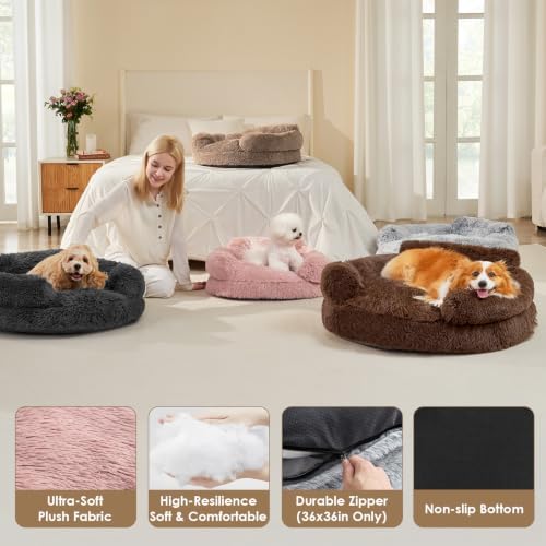 EHEYCIGA 36" Calming Donut Dog Bed - Image 5