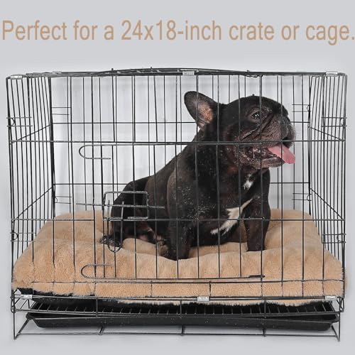 24 Inch Dog Bed for Small Dogs Fit Metal Crates or Cages, Ultra Soft 18x24 - Image 2