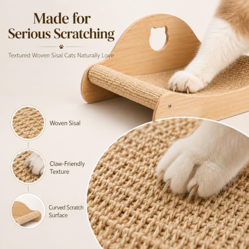 23" Large Sisal Cat Scratcher Lounge Bed - Image 5
