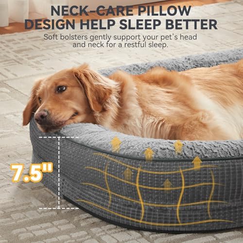 JOEJOY Orthopedic Dog Bed for Extra Large Dogs, XXL Egg-Crate Memory Foam Pet - Image 4