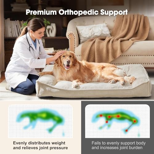 FURTIME XXL Orthopedic Dog Beds Large Sized Dog, Extra Thick Dog Couch 48" - Image 6