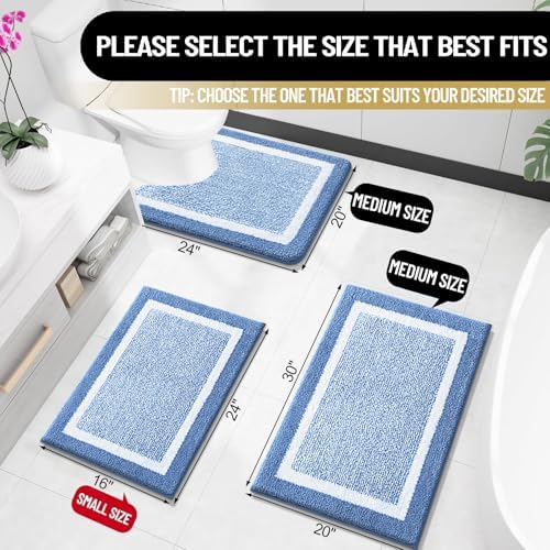 OLANLY Bathroom Rugs 36x24, Soft Absorbent Microfiber Bath Rugs - Image 2