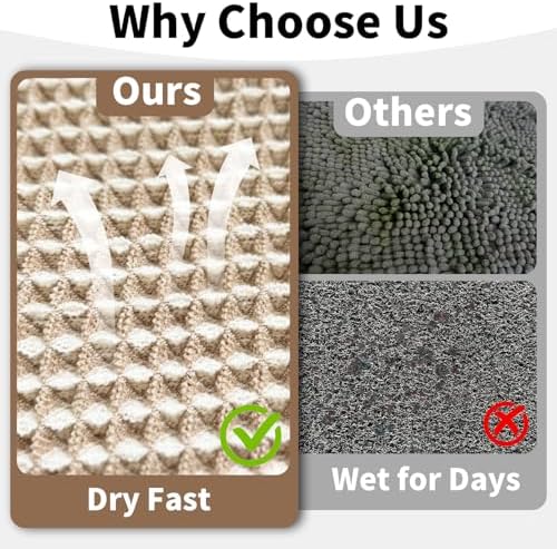 Long Bath Mat, Waffle Bathroom Runner Rug Non Slip Washable, 24 x 72 - Image 4