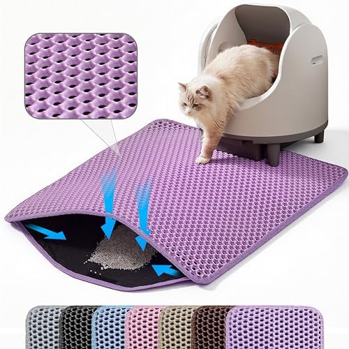 Cat Litter Mat, Double Layer Honeycomb Litter Box Mat by Petinstinct