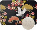 Japanese Crane Bath Mats for Bathroom Asian Oriental Heron Bird Floral Branch by Unknown