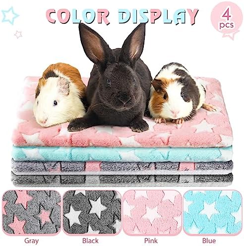 Haull 4 Pcs Waterproof Guinea Pig Bedding Mat, Cute Star, 13 x 10 - Image 5