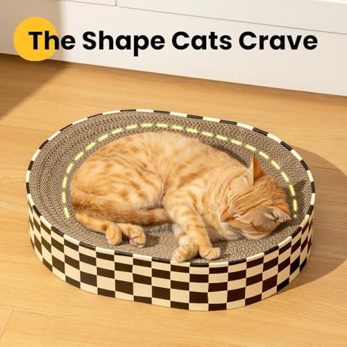 Conlun Oval Cat Scratcher Bed Bowl Lounge - Image 5