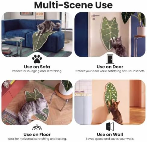 Sisal Botanical Leaf Cat Wall Scratcher - Image 2
