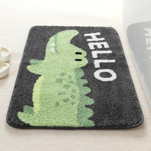 Molesun Crocodile Bath Mat 20x31, Soft Absorbent Microfiber Bath Rugs - Image 2
