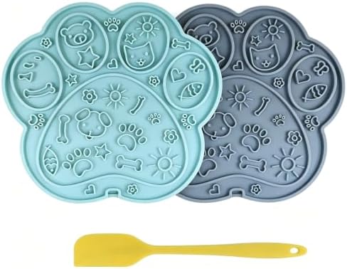 2 Pack Paw Lick Mat for Dogs Cats, BPA-Free Silicone, Suction Cups by Wfciosdv