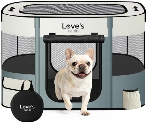 Love's cabin Pet Puppy Dog Playpen, Small Dog Tent Crates Cage Indoor/Outdoor by Lovescabin