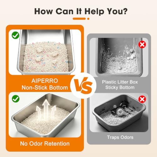 AIPERRO Stainless Steel Litter Box - Image 2