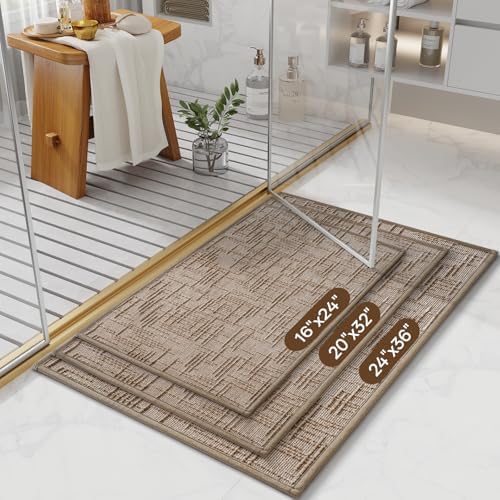 Bath Mat Non Slip, Quick Dry Bathroom Rug Under Door - Image 2