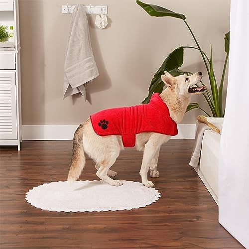 Bone Dry Pet Robe Collection Embroidered Absorbent Microfiber Bath Robe - Image 5