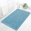 Chenille Bathroom Rug 36"x60" Sky Blue, Large Plush Bath Mat by Kildoss