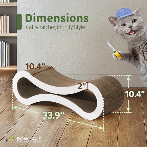 BOWHAUS Infinity Cat Scratcher Lounger, Reversible Scratcher, Durable & - Image 2