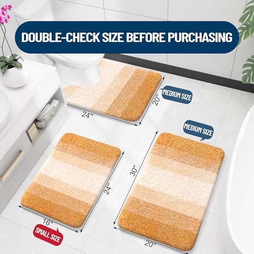 OLANLY Small Bathroom Rugs 24x16, Extra Soft Absorbent Microfiber Bath Rugs - Image 2