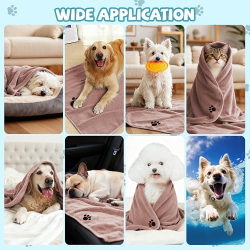 Puomue Microfiber Dog Towels for Drying Dogs, Super Absorbent and Soft Pet - Image 6