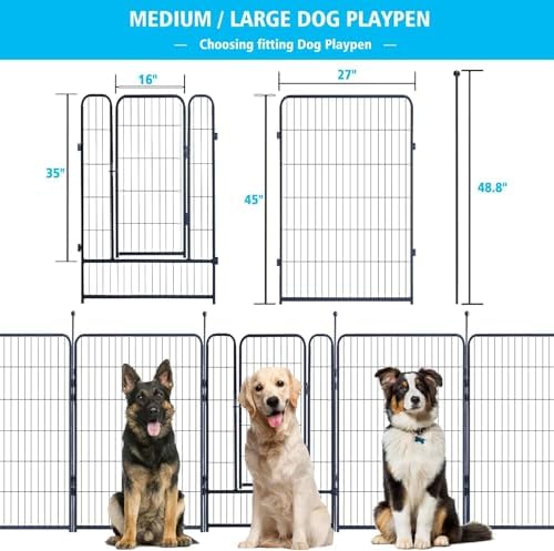Dog Playpen, Portable Outdoor Dog Fence, Playpen - Image 3