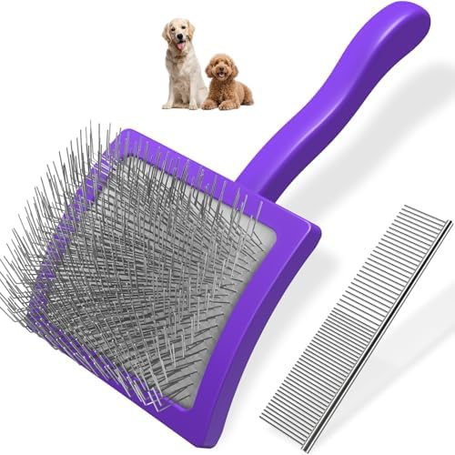 2PCS Slicker Brush for Dogs & Pet Comb, Professional Dog Grooming Brush by Unknown