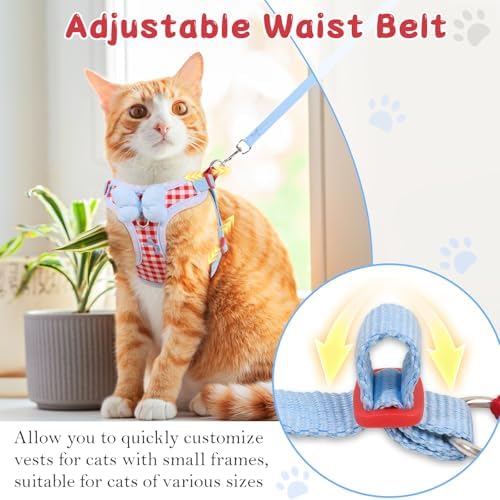 Cat Harness and Leash Set, Escape Proof Soft Vest Walk Red Small - Image 5