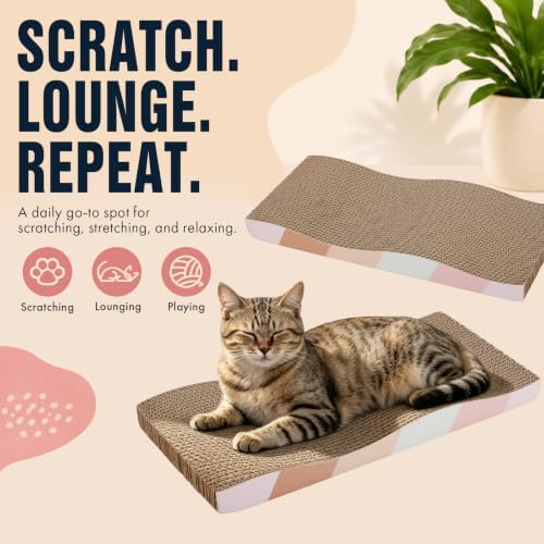 SIDAZON Cat Scratching Board cat Scratcher Cat Scratch Pad Cardboard cat - Image 3