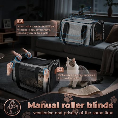 YUDODO 25lbs Cat Carrier Lightproof Soft Sided Pet Carrier - Image 2