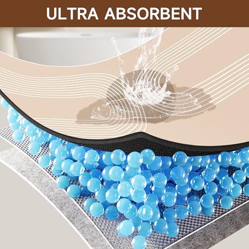 Ultra Thin Bath Mat 24"x16", Absorbent Quick Dry Washable Bath Rug - Image 6