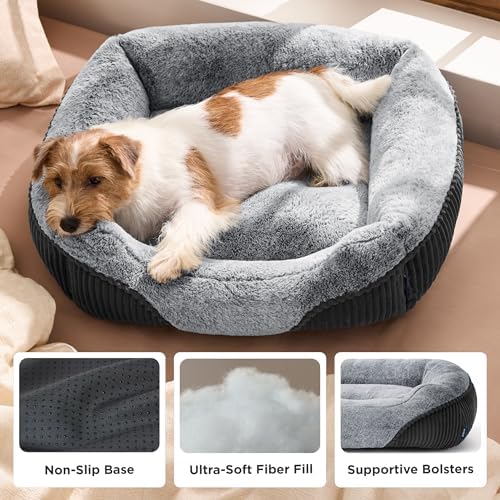 Bedsure Washable Dog Bed Small Medium Size Dog Rectangle Pet Bed - Image 3