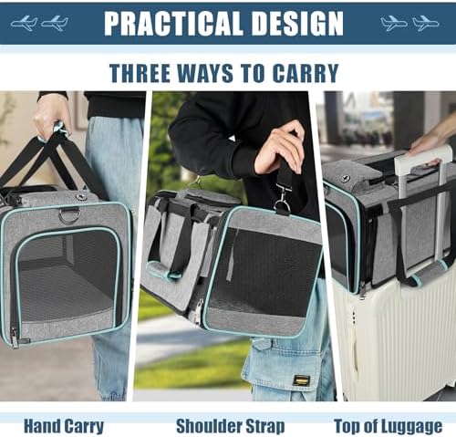 GAPZER Cat Carrier Alaska, Southwest Airline Approved TSA 17x11x9.5 Inches - Image 7