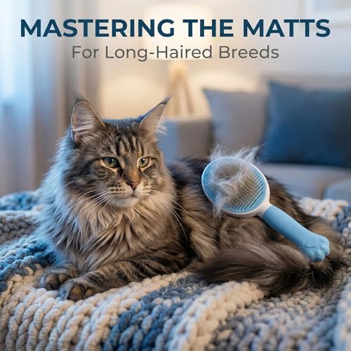 Cat Brush for Shedding for Indoor Cats & Dog Brush for Shedding - Image 3