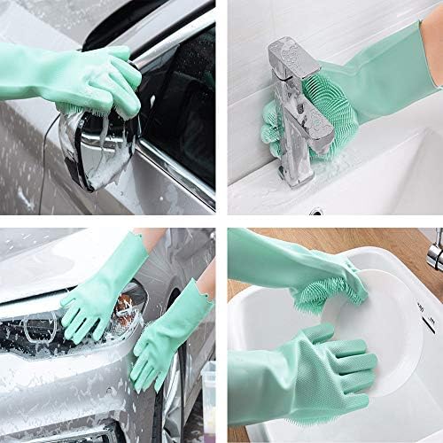 Silicone Dishwashing Gloves, Pet Grooming Rubber Scrubbing - Image 5