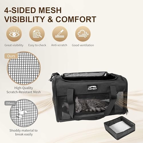 Pet Carrier Airline Approved, Soft Sided Cat Carrier - Image 5