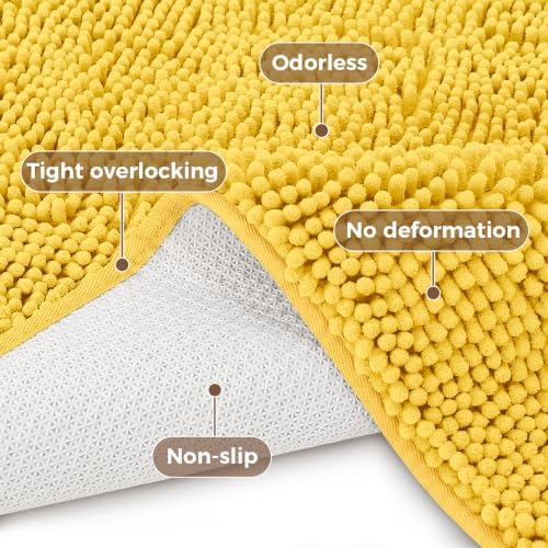 Bcoimo 48x30 Chenille Bath Mat – Non-Slip - Image 4