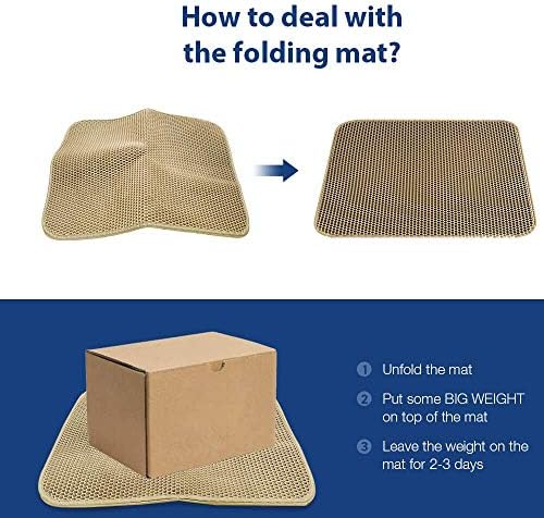 WePet Cat Litter Mat, Kitty Litter Trapping Mat, Honeycomb Double Layer Mats - Image 7