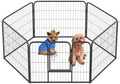 BestPet | Dog Playpen | 24", 6 Panels | Heavy Duty Metal Pet Exercise Pen by BestPet