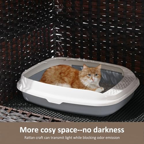 Cat Litter Box Enclosure with Door, Hidden Cat Washroom Furniture - Image 4