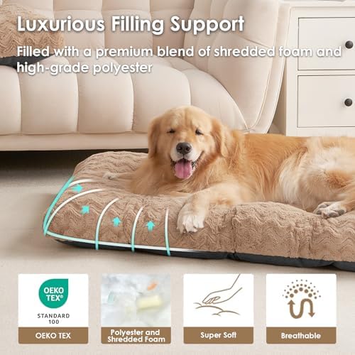 EHEYCIGA Washable XL Dog Beds Large Sized Dog, 44x32 Inch Pet Bed - Image 2