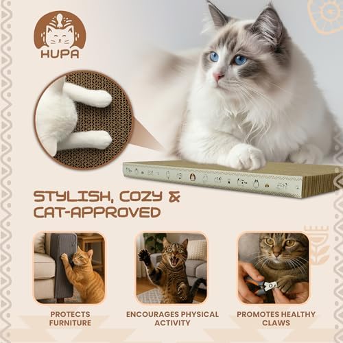 5 Pack Cat Scratching Boards | Reversible Cardboard Cat Scratcher - Image 3